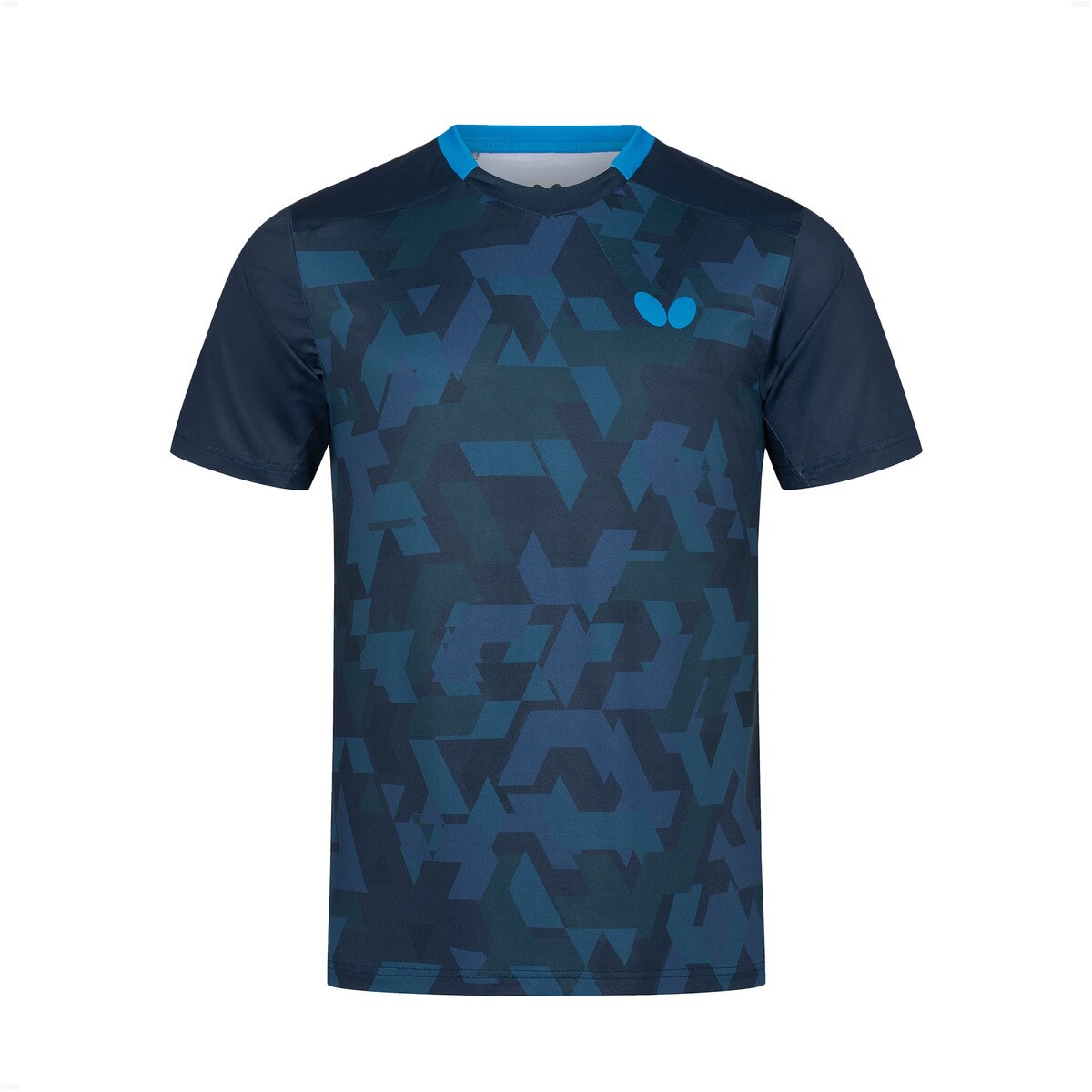 Butterfly Ageo Shirt - Night Blue - Front